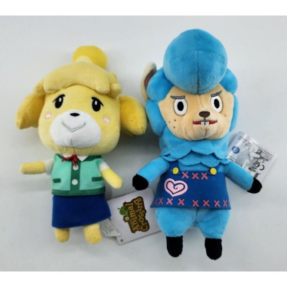 NEW Animal Crossing New Leaf 2015 Isabelle / Cyrus S 8" Plush Authentic‎ 2015